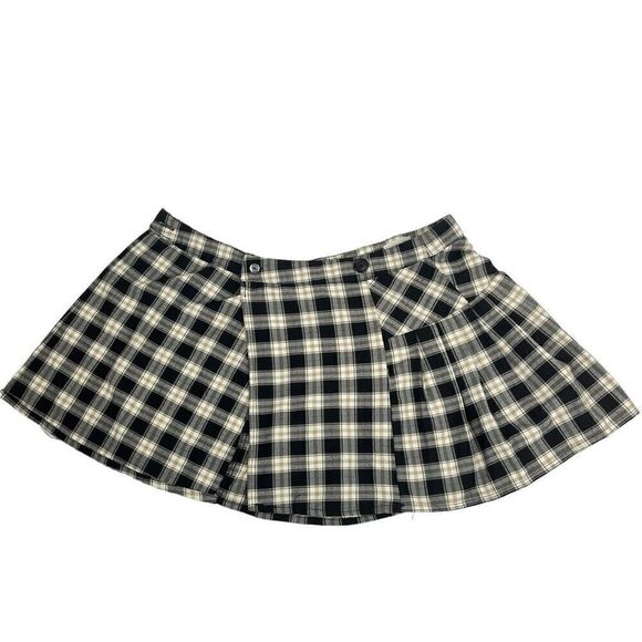 JOLT Womens Straight Hem Plaid Pleated Mini Wrap Skirt Multicolor Size XS - Picture 8 of 14
